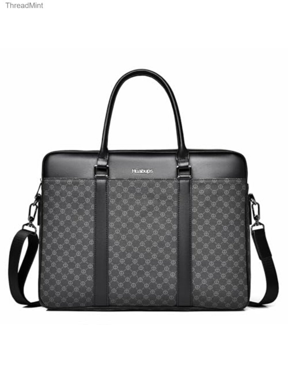 Faux Leather Business Briefcase Water Resistant Messenger Bag